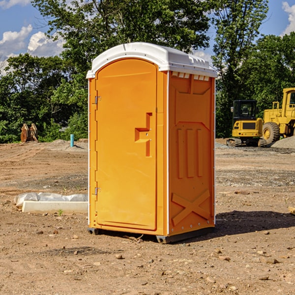 how often are the porta potties cleaned and serviced during a rental period in Curry County